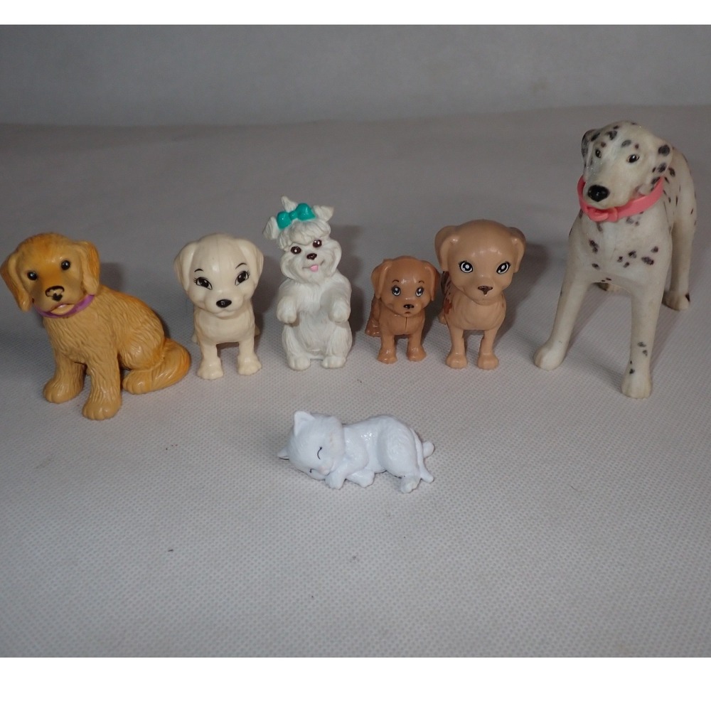 LOT Barbie Pets Dogs, Cat Puppies Animals Chelsea Stacie Mattel
